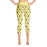 yellow cav party | capri yoga pants