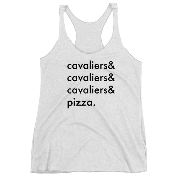 cavaliers & pizza | women's tank