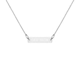 custom engraved bar chain necklace | gold, rose gold, silver