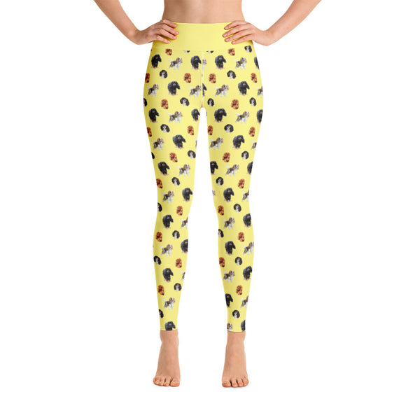 yellow cav party | full length yoga pants