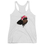 black & tan flower crown | women's tank