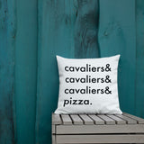 cavaliers & pizza | pillow