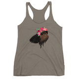 black & tan flower crown | women's tank