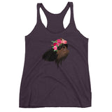 black & tan flower crown | women's tank