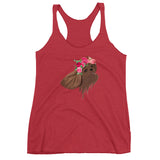 ruby flower crown | women's tank