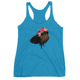 black & tan flower crown | women's tank