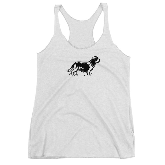 pen & ink cav | women's cavalier king charles tank top