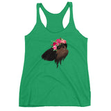 black & tan flower crown | women's tank