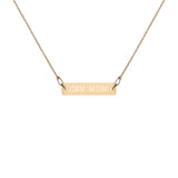 custom engraved bar chain necklace | gold, rose gold, silver