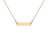 custom engraved bar chain necklace | gold, rose gold, silver