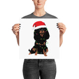 black & tan christmas cav | poster