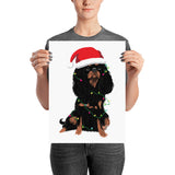 black & tan christmas cav | poster