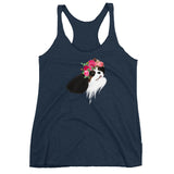 tri flower crown | women's tank