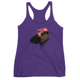 black & tan flower crown | women's tank