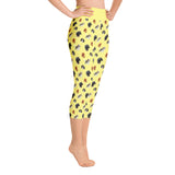 yellow cav party | capri yoga pants