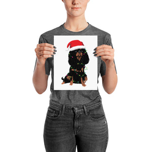 black & tan christmas cav | poster