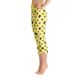 yellow cav party | capri yoga pants