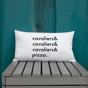cavaliers & pizza | pillow
