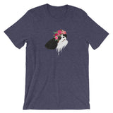 flower crown cav | unisex cavalier king charles spaniel t-shirt