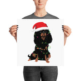 black & tan christmas cav | poster