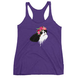 tri flower crown | women's tank