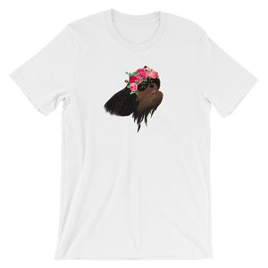 black & tan flower crown cav | unisex cavalier king charles spaniel t-shirt