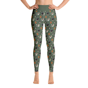 olive cav party | full length yoga pants