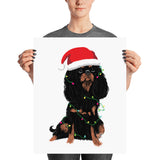 black & tan christmas cav | poster