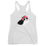 tri flower crown | women's tank