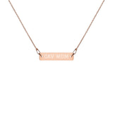 custom engraved bar chain necklace | gold, rose gold, silver