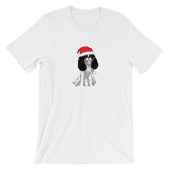tri christmas cav | unisex cavalier king charles spaniel t-shirt