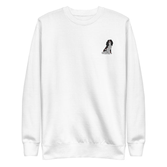 team tri | embroidered unisex cavalier king charles spaniel fleece pullover