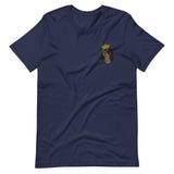 black & tan king | embroidered unisex cavalier king charles spaniel tshirt