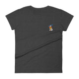diva cav | women's embroidered cavalier king charles spaniel t-shirt