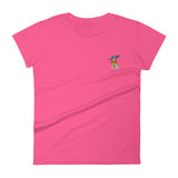 diva cav | women's embroidered cavalier king charles spaniel t-shirt