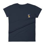 diva cav | women's embroidered cavalier king charles spaniel t-shirt