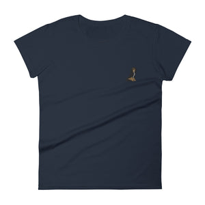 team black & tan | women's embroidered cavalier king charles spaniel t-shirt