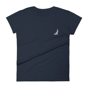team tri | women's embroidered cavalier king charles spaniel t-shirt