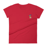 diva cav | women's embroidered cavalier king charles spaniel t-shirt