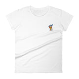 diva cav | women's embroidered cavalier king charles spaniel t-shirt