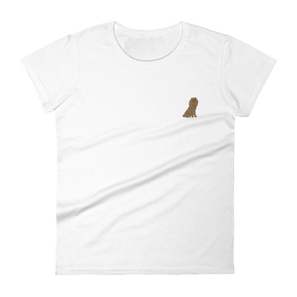 team ruby | women's embroidered cavalier king charles spaniel t-shirt